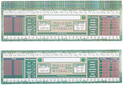 Really Good Stuff Eucalyptus Self-Adhesive Vinyl Desktop Helpers, Set of 24