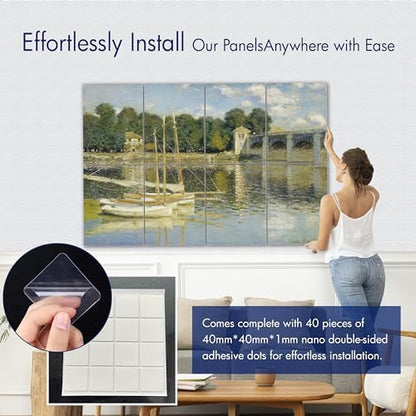 PINWELIFE® Masterpiece Acoustic Art Panels, 8-Pack 12"×16" Sound Absorbing Panels, Decorative Acoustic Wall Art, Noise and Echo Cancelling for Home Studio/Office, Nano Tape Included
