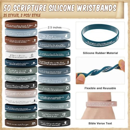 Feifeiya 50 Sets Christian Gifts for Grandparents Day Bible Verse Pen Kit