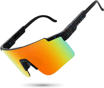 MALIDAK Sports Sunglasses for Mens Women Youth Baseball Sunglasses UV400 Protection Men Cycling Glasses