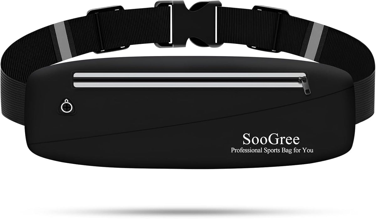 Slim Fanny Packs for Women Men,Waterproof Waist Pack with Reflective Strip Adjustable Strap,Running Belt for Sports Workout Cycling Hiking, Casual Hands-Free Wallets Phone Bag (Style 6)