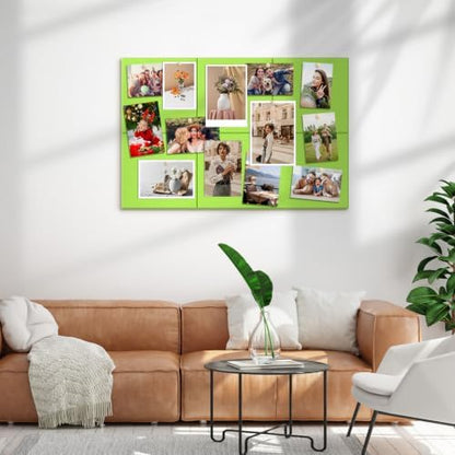 MaxGear Large Cork Board for Wall 36" x 24", Fruit Green Bulletin Board, 6 Pack Felt Wall Tiles with Pushpins, Cork Boards for Office Pin Board Tack Board Cork Boards