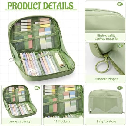 Jutom 110 Pcs Bible Journaling Supplies Bible Study Kit,Green