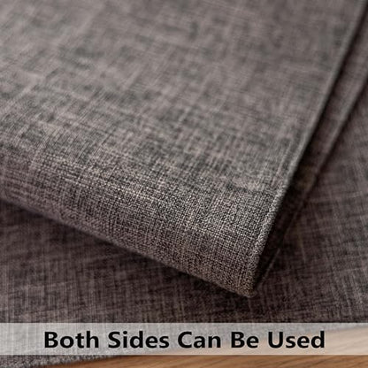 Demetex Placemats Table Mats Set of 6 Heat Resistant Washable Cloth Place Mats for Dining Table Holiday, Dark Grey