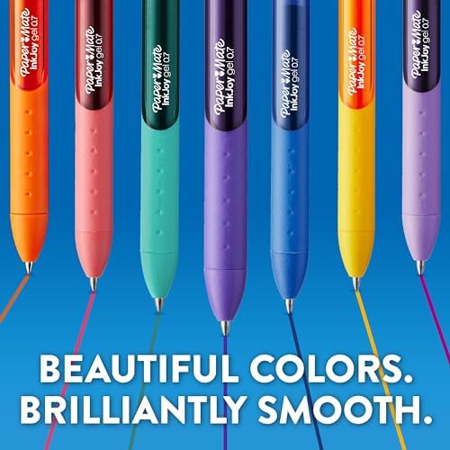 Paper Mate InkJoy Gel Pens, Medium Point (0.7mm), 20 Count - Back to School Supplies, Teacher Essentials, Journaling, Writing, Note-Taking