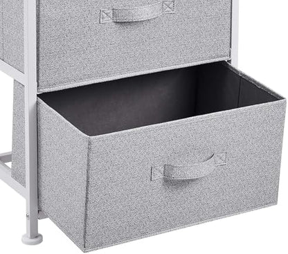 Amazon Basics Fabric 4-Drawer Storage Organizer Unit for Closet, Bedroom, White
