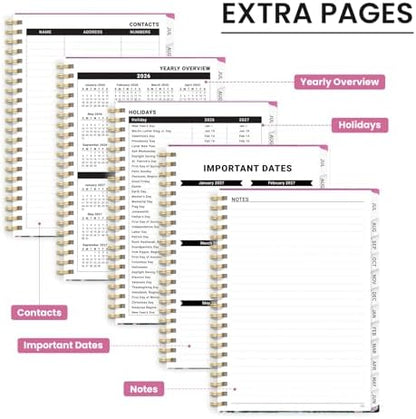 Large Planner 2026-2027, A4 (8.5" x 11") Hardcover Weekly & Monthly Planner July 2026 - June 2027 with Monthly Tabs, Academic Planner for School, Work and Office, Lavender Horizon