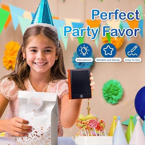 Playtapus Mini LCD Writing Tablet for Kids, 24 Pack – 4.5" Reusable Doodle Boards, Non-Candy Party Favors, Goodie Bag Fillers, Classroom Prizes, Screen-Free Travel Toys for Boys & Girls Ages 3-8