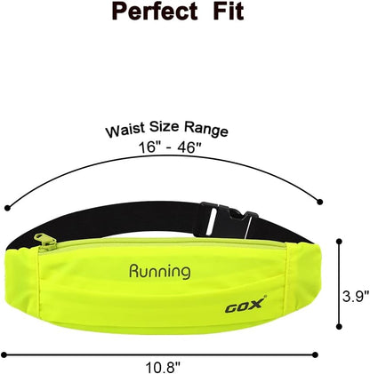 Gox Fanny Pack For Men Running Pouch Belt,Phone Holder Waist Pack Sport Hiking Walking Traveling (green)