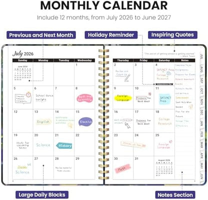 ZOTIA Planner 2026-2027 Weekly & Monthly Calendar Planner Jul 2026-Jun 2027