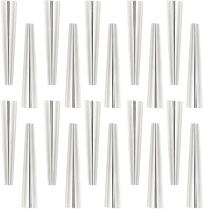 Cannoli Forms 4.72 Inch - Cannoli Tube Set Pack of 18 Set - Cream Horn Molds for Baking Stainless Steel - Non Stick Metal Tubes for Pastry