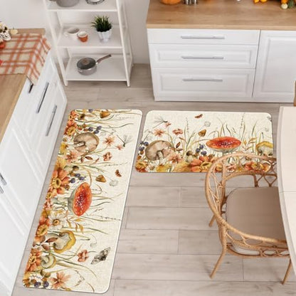 Kitchen Rugs and Mats Set of 2,Floor Mats for Home Kitchen Decor Mat