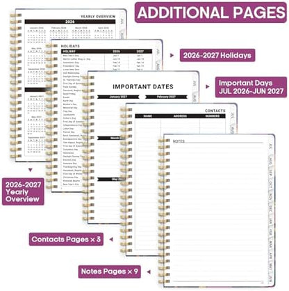 Planner 2026-2027, Weekly & Monthly Academic Calendar, Jul 2026 – Jun 2027