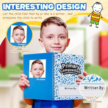 Henoyso 6 Pack Primary Composition Notebook, 100 Pages,Rainbow Color
