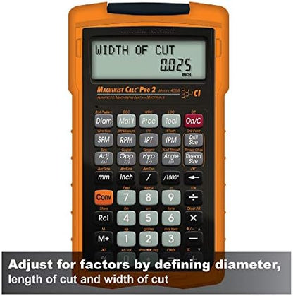 Calculated Industries 4088 Machinist Calc Pro 2 Advanced Machining Calculator | Speeds and Feeds, DOC, LOC and WOC for Materials and Tool settings | Machinists, Setters, Tool & Die Makers, Shop Owners