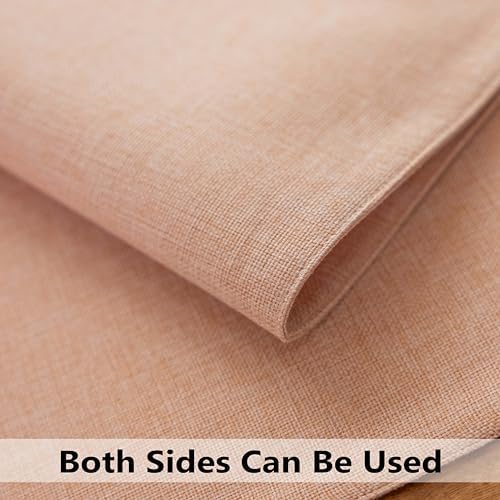 Demetex Pink Placemats Set of 6 Heat Resistant Linen Place Mats Washable Cloth Plate Mats for Dining Party Banquet Table Decorations, 13 x 19 inch, Pink
