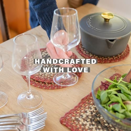 Homespice Chester Jute Braided Table Runner for Cabin Decor, Rect 11x36