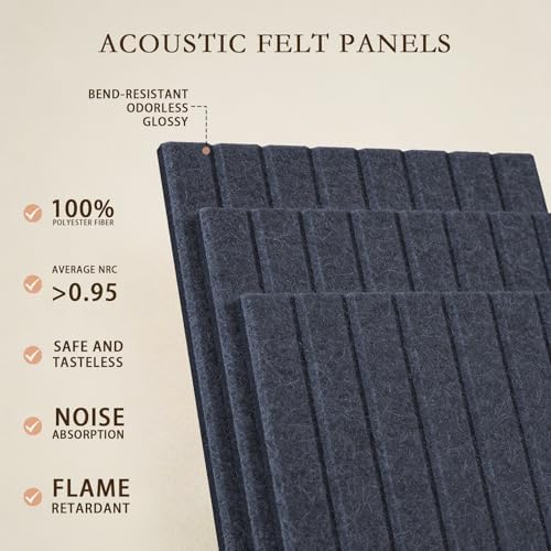 JBER Cork Board Alternative, 6 Pack 36" x 24" Felt Board, Starlight Blue