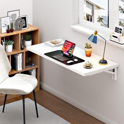 Need 47x20IN Wall Mounted Folding Table for Office Laundry White