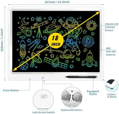 18 Inch LCD Writing Tablet Large Drawing Board with Ruler