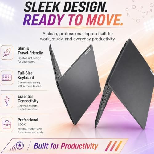 Lenovo V15 Ultra Slim College Student Laptop | 15.6" Anti-Glare FHD Display | Powerful Intel Quad-Core Processor | 16GB DDR5 RAM | 1TB SSD | Wi-Fi 6, Ethernet, HDMI, All-Day Battery | Windows 11 Pro
