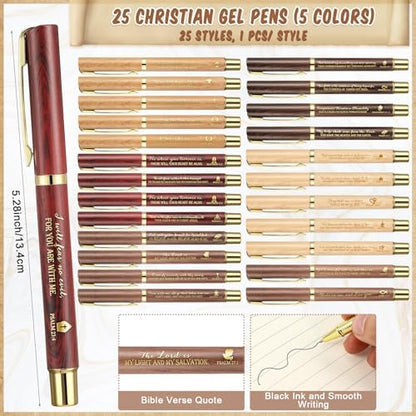 Feifeiya 25 Sets Christian Gifts for Grandparents Day Bible Verse Pen Kit