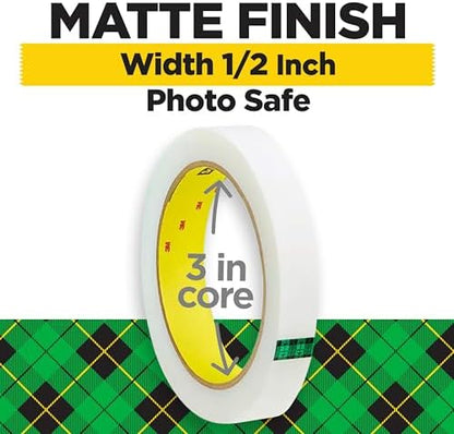 Scotch Magic Tape, Invisible, 2 Rolls