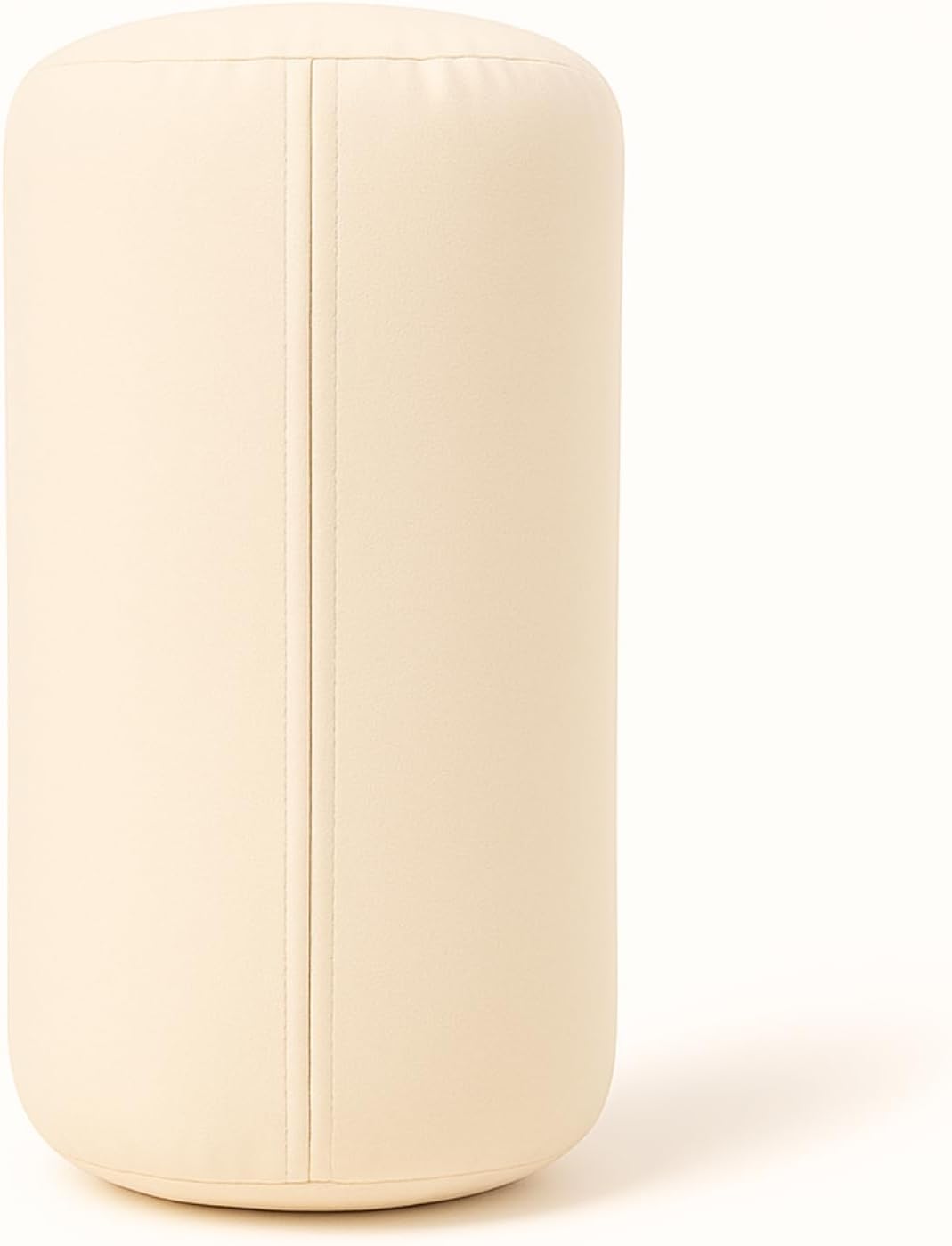 Yogikuti Iyengar Yoga Bolster Pillow for Restorative Yoga & Meditation Poses – 100% Cotton, Firm & Durable Cylindrical Cushion with Washable Cover, Perfect for Balance & Supportive Asanas (White)