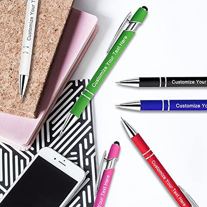 Qingxily Custom Pens Bulk - Up to 300 Personalized Stylus Ballpoint Pens With Free Engraving - Customized With Your Name, Text, Message for Business, Graduation, Anniversaries - Colorful 252 Pcs