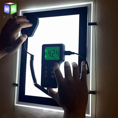 A4 Portrait Crystal Poster Photo Light Frame Real Estate Agent Store Sign Holders Led Window Hanging Light Box Advertising Decorative Signs Display (Vertical, 3pcs A4 a Row)