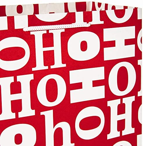 Hallmark Christmas Gift Bags Assorted Sizes (12 Bags: 5 Medium 8", 4 Large 11", 3 Extra Large 14") Red, Blue, Green, Solids, Snowflakes, Stripes (Pack of 2)