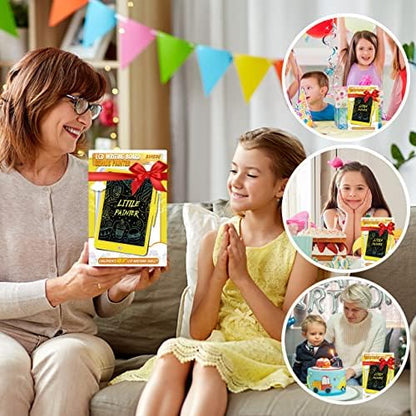 BUKEBU LCD Writing Tablet,8.5 inch Colorful Doodle Board for Kids (Yellow)