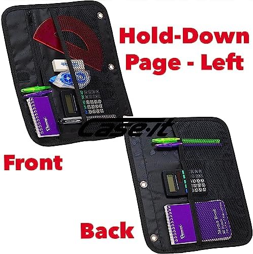 Case-it The Dual 2-in-1 Zipper Binder Two 1.5-Inch D-Rings, 600 Sheet Capacity, Pencil Pouch & Multiple Pockets School & Office Organizer with Shoulder Strap Dual-101 Fire Engine Red(Pack of 6)