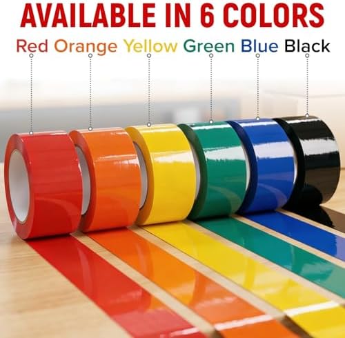2" x 110 Yards Red Packing Tape, 2 Rolls