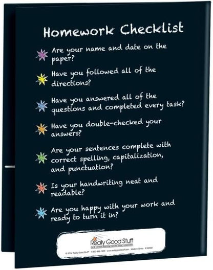 Really Good Stuff Chalkboard Motif Homework Folders - 12 folders