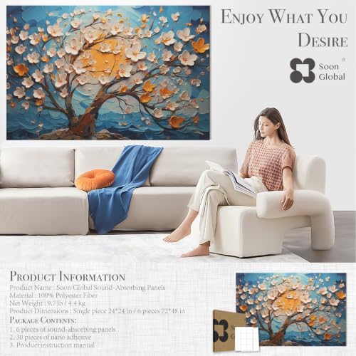 Soon Global Acoustic Wall Panels, Art Acoustic Panels, Canvas