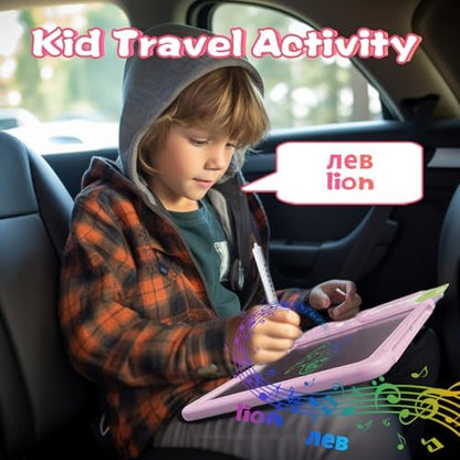 Talking Flash Cards with Writing Tablet - Russian English, Pink