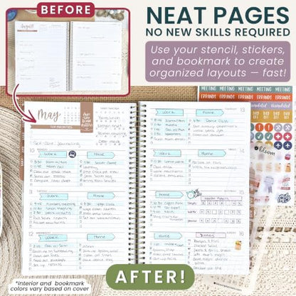 bloom daily planners 2027 Planner (January - December 2027) - Weekly & Monthly Softcover Planner for Women - Calendar Year Inspirational Agenda Book with Stickers - 5.5" x 8.25" - A New Day