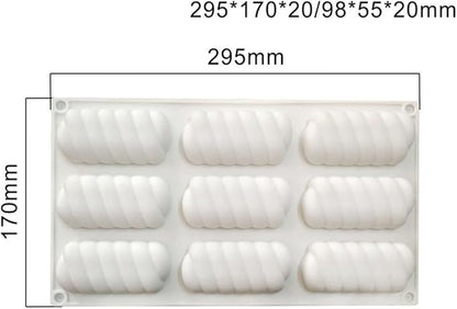 Silicone Mold for Baking Cakes,Soap Molds,Flower Shape Silicone Molds for Homemade French Dessert Mold for Pastry Chocolate,Jelly Chocolate Mold ＆ Ice Cube Tray (A_ Spiral Twist Shape)