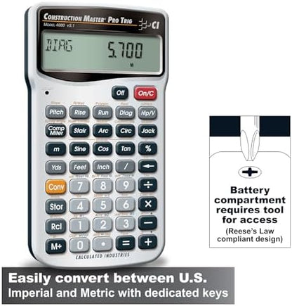 Calculated Industries 4080 Construction Master Pro Trig Calculator
