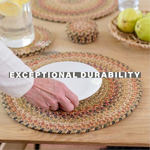 Homespice Kingston Jute Braided Table Runner, Oval 8x28 Set of 2