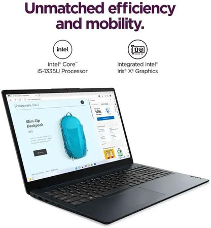 Lenovo IdeaPad 15.6" FHD Touchscreen i5 Laptop, Intel 10-Core i5-1335U(Beat Ryzen 7 7730U) 16GB RAM 256GB SSD, Intel Iris Xe Graphics, Privacy Camera, Wi-Fi 6, Win11, for Business and Student-Home