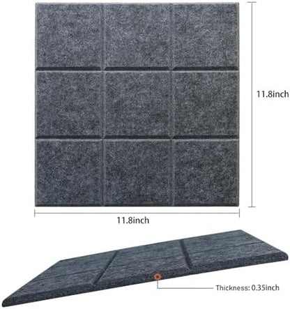 Large Cork Board Felt Board Tiles for Walls with 30 Push Pins, 11.8"x11.8" Pack of 6 Pin Board Notice Boards for Home Office Kitchen, Bulletin Board Wall Tiles for Photos Memos