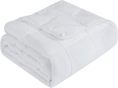 L'AGRATY Weighted Blanket - 48"x72" 15lbs Cooling Breathable Heavy Blanket Microfiber Material with Glass Beads Big Blanket for Adult All-Season Summer Fall Winter Soft Thick Comfort Blanket
