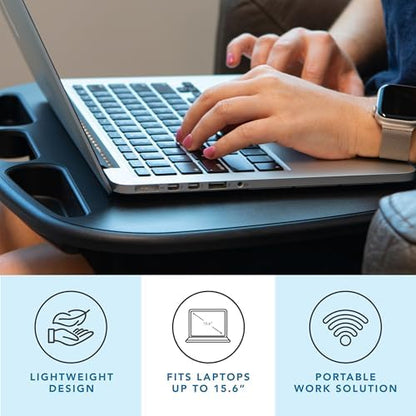 LAPGEAR MyDesk Lap Desk – Black, 12-Pack, Fits 15.6” Laptops