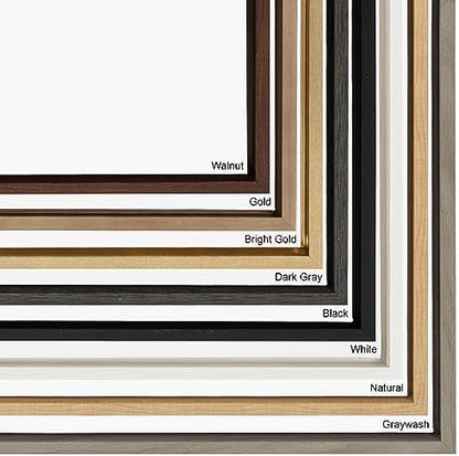 Kate and Laurel Sylvie Blank Framed Canvas Wall Art, 18x40 White, Modern Empty Canvas for Paint-Your-Own Art, Premium Framed