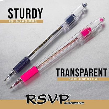 Pentel RSVP Ballpoint Pen, (1.0mm) Med Line, Black Ink, 72pk Canister (BK91PC72A)