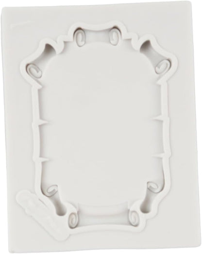 Picture Frames Silicone Molds Photo Frame Fondant Mold Baroque Frame Molds Mirror Frames Chocolate Molds For Cake Decoration Cupcake Topper Candy Polymer Clay Gum Paste Set of 5