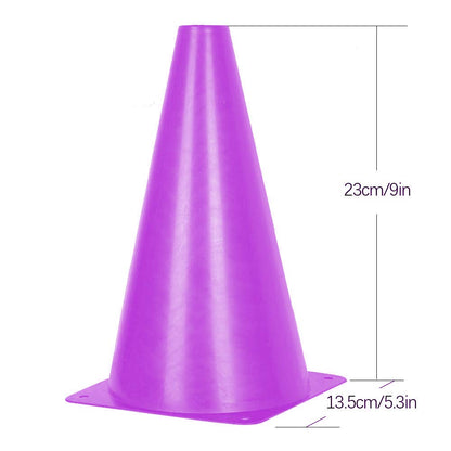 Alyoen 9 inch Traffic Cones, Plastic Sport Cones, Purple Soccer Training Cones for Outdoor Activity & Festive Events (Sets of 10/15/ 20)