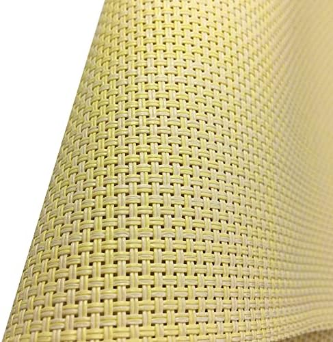 WAZAIGUR Placemats Crisscross Woven Vinyl Place Mats Set of 4 Yellow